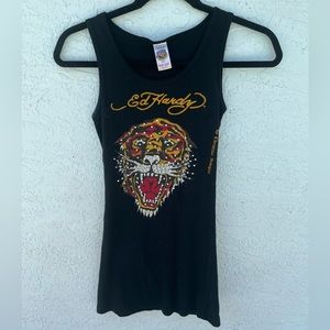 Vintage Ed Hardy Tiger Tank One Size